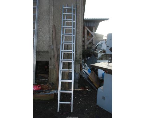 12 rung double extension ladder.