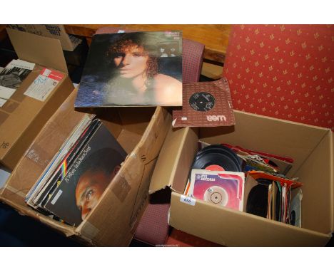 Miscellaneous LP records and 45's records inc. 'Little Donkey', Frank Sinatra, The Shadows, Portrait of Andalusia etc.