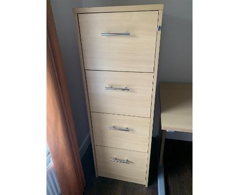 A four drawer filing cabinet measuring approximately 136 cm x 48 cm x 65 cm. [W]

NOTE: ITEM IS LOCATED IN THE WA7 POSTCODE A