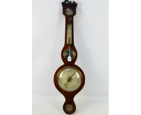 A vintage banjo barometer, approximately 96 cm (l). [W]

PLEASE NOTE: ALL LOTS NEED TO BE COLLECTED OR DESPACTHED BY 12TH DEC
