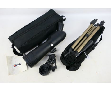 An Optus shooting scope and a tripod stand contained in carry cases. [2]. [W]

PLEASE NOTE: ALL LOTS NEED TO BE COLLECTED OR 