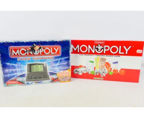 Hasbro - Two factory sealed Monopoly games comprising Stock Exchange Edition and a South African issue. [2]. [W]

PLEASE NOTE