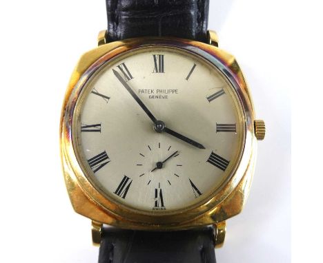 A Patek Philippe Calatrava 18ct gold cased gent's automatic dress watch, ref.3525, having signed silvered Roman dial signed P