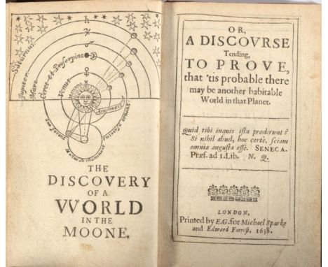 [Wilkins, John] The Discovery of a World in the Moone. Or, A Discourse Tending to Prove that 'tis probable there may be anoth