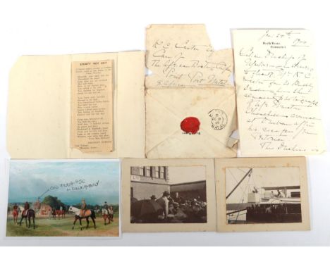 Churchill (Winston) Two photographs of Winston Churchill's arrival in Durban in 1899, after his captivity in Pretoria, with e