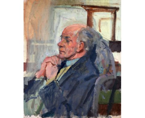 HARRY RUTHERFORD (1903-1985) OIL PAINTING ON CANVAS Portrait of the artists brother Donald Rutherford 24" x 20" (61 x 51cm) (