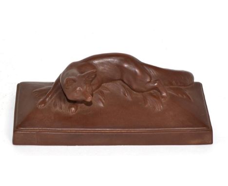 A Meissen Böttger ware model of a fox circa 1920
