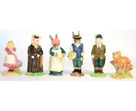 Beswick ''Alice in Wonderland'' Models: 'Alice' Style Two, model No. LC 2 (3952) and 'Cheshire Cat' Style Two, model No. LC 3