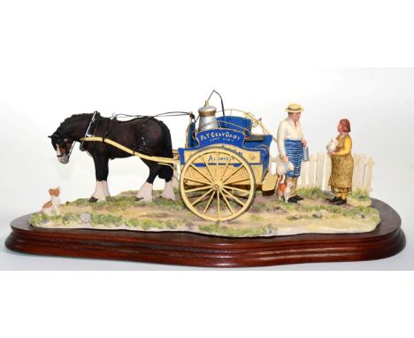 Border Fine Arts 'Daily Delivery' (Milkman with horse-drawn cart), model No. JH103 by Ray Ayres, limited edition 330/1500, on
