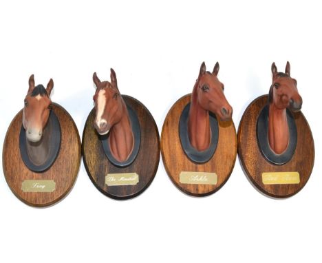 Beswick ''Champions All'' Horse Wall Plaques Comprising: Troy, model No. 2699, Arkle, model No. 2700, The Minstrel, model No.