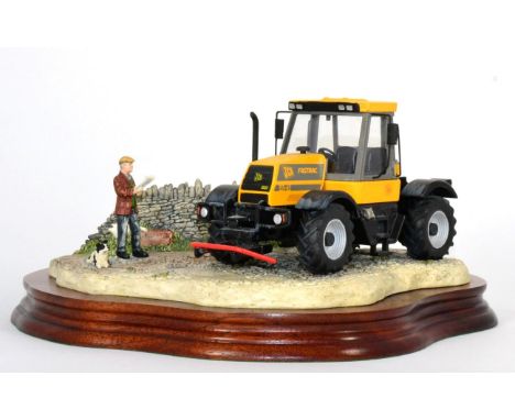 Border Fine Arts 'Frontiers of Farming' (Fastrac JCB), model No. B0273 by Kirsty Armstrong, limited edition 180/1000, on wood
