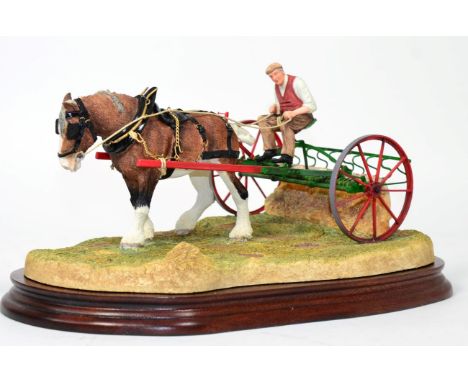 Border Fine Arts 'Loose Raking' (Gold Edition), Commissioned by The Posthorn, Castle Douglas, model No. B0697 by Ray Ayres, l