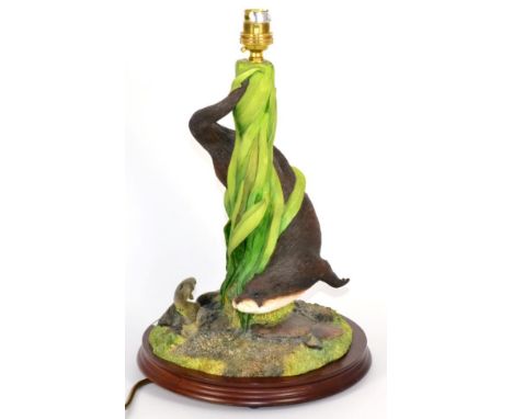 Border Fine Arts Studio Table Lamp 'Swimming Otter', model No. A5026 by Adrian Hughes