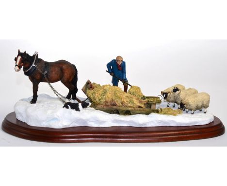 Border Fine Arts James Herriot Studio Collection 'Emergency Rations' (Horse, Farmer and Sheep), model No. A2140 by Ray Ayres,