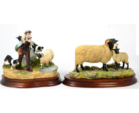 Border Fine Arts 'On the Hill' (Shepherd, Sheep and Border Collie), model No. B0877 by Craig Harding, limited edition 193/750
