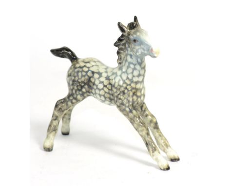 Beswick Foal (Large, Stretched), model No. 836, Rocking Horse grey gloss Overall good condition with fine crazing throughout.