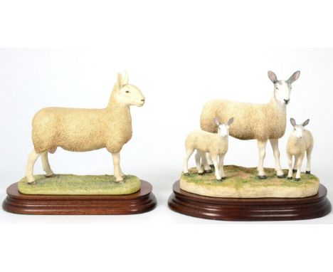 Border Fine Arts 'Border Leicester Tup', model No. L163 by Ray Ayres, limited edition 223/950, on wood base, with box and 'Bl