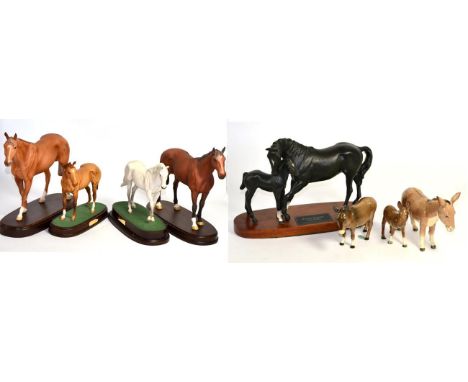 Royal Doulton Connoisseur Horses: 'Grundy', model No. DA 20, 'Nijinsky', model No. DA 16, 'Mr Frisk', model No. DA 190, and '