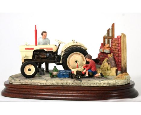 Border Fine Arts 'Like Father Like Son', model No. B0859 by Ray Ayres, on wood base, with box and certificateIn good conditio