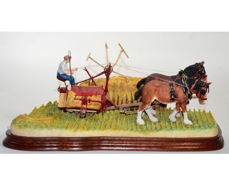 Border Fine Arts 'The Last Bout' (Reaper Binder), model No. B0895 by Ray Ayres, limited edition 204/600, on wood base, with b