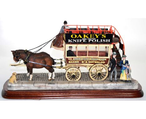 Border Fine Arts 'The London Omnibus', model No. B0736 by Ray Ayres, limited edition 51/500, on wood base, with box and certi