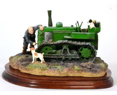 Border Fine Arts 'Starts First Time' (Fowler Diesel Crawler Mark VF), model No. B0702 by Ray Ayres, on wood base, with box an
