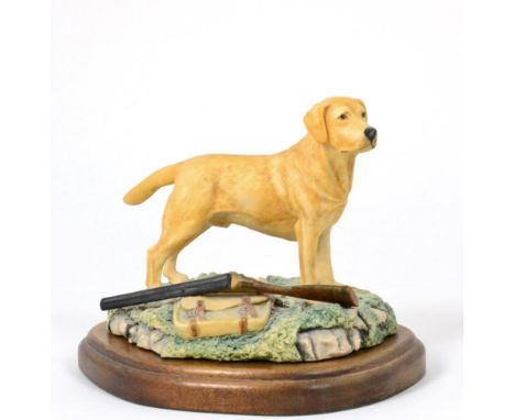 Border Fine Arts 'Next to Go' (Shepherd and two Border Collies), model No. B0012 by Ray Ayres, on wood base; together with 'A