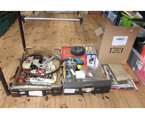 Collection of model cars, ships, auto related ephemera, engineer books, etc.
