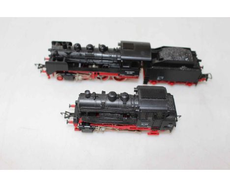 Two Fleischmann model railway engines.