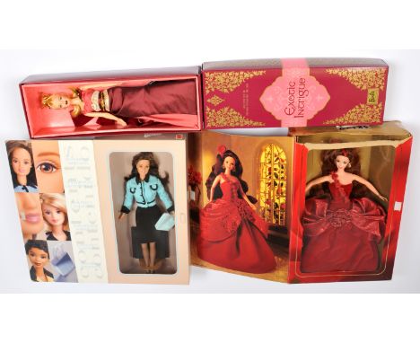 Mattel Barbie Avon dolls x three: (1) Avon Representative Barbie, 1998, 22204; (2) Exotic Intrique, 2003, B9795; (3) Radiant 