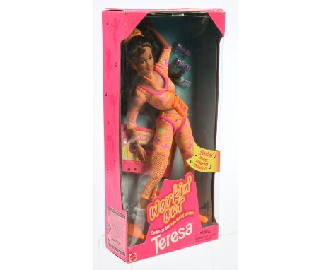Mattel Barbie Teresa Workin' Out doll, 17318, 1996, Near Mint to Mint, NRFB, within Fair Plus to Good (some wear and tear / s