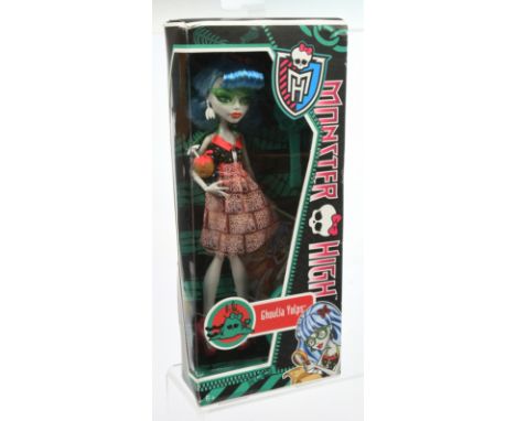 Mattel Monster High Ghoulia Yelps Blue Skull Shores doll, 2011, W9181, Near Mint to Mint, NRFB, within Good (some slight surf