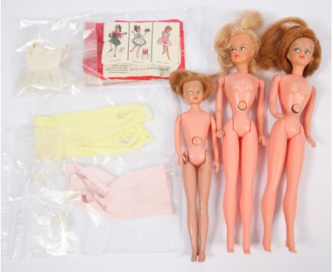 Palitoy Tressy and Toots vintage dolls, plus some clothing, Fair Plus to Good.&nbsp;