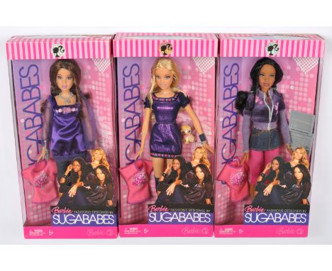 Mattel Barbie Sugababes dolls set of three, 2006: (1) Keisha, L4497; (2) Amelle, L4496; (3) Heidi, L4495; Near Mint to Mint, 