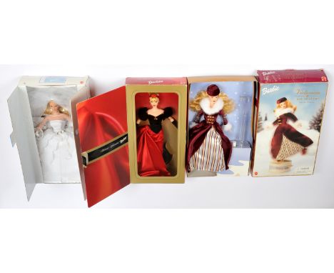 Mattel Barbie Avon dolls x three: (1) Blushing Bride, 1999, 26074; (2) Winter Splendour, 1998, 19357; (3) Victorian Ice Skate