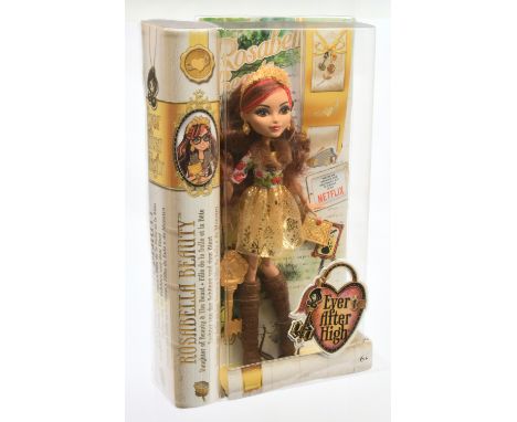 Mattel Ever After High Rosabella Beauty doll, 2015, CDH59, Near Mint to Mint, NRFB, within Excellent to Excellent Plus box (s