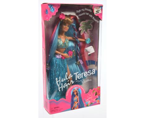 Mattel Barbie Hula Hair Teresa doll, 17049, 1996, Near Mint to Mint, NRFB, within Good Plus packaging (wear and tear / crease