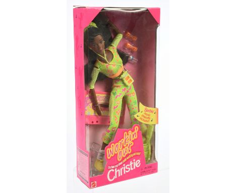 Mattel Barbie Christie Workin' Out doll, 17319, 1996, Near Mint to Mint, NRFB, within Excellent to Excellent Plus box (some s