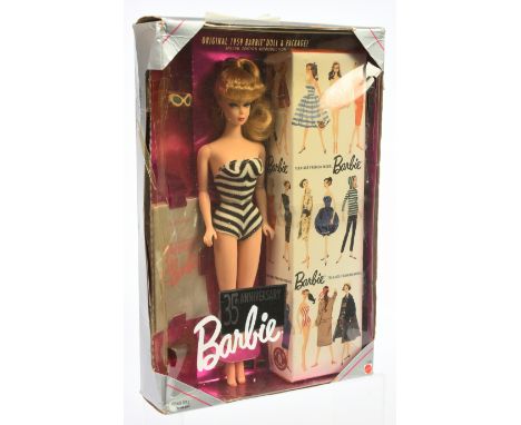 Mattel Barbie 35th Anniversary 1959 Barbie doll &amp; package, 11590, 1993, Excellent, NRFB, within Fair box.