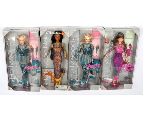 Mattel Barbie Hollywood Nails dolls x four: (1) Christie, 2000, 29940; (2) &amp; (3) Barbie, 1999, 17857; (4) Teresa, 1999, 2