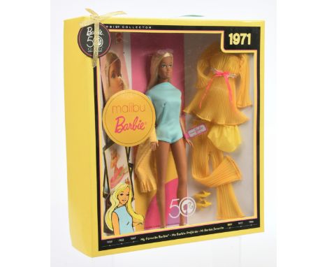 Mattel My Favourite Barbie 50th Anniversary 1971 Malibu Barbie reproduction doll and outfit set, N4977, 2008, Near Mint to Mi