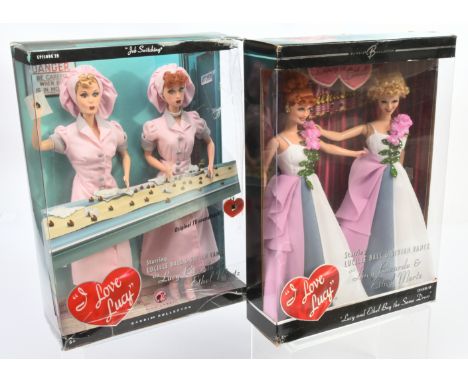 Mattel Barbie I Love Lucy starring Lucille Ball &amp; Vivian Vance doll sets pair: (1) Lucy and Ethel Buy the Same Dress, Epi