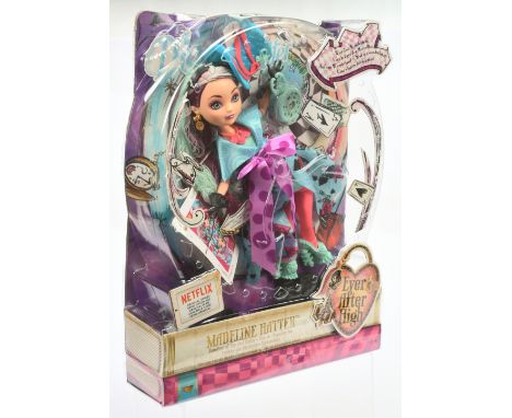 Mattel Ever After High Madeline Hatter doll, 2014, CJF40, Near Mint to Mint, NRFB, within Excellent to Excellent Plus box (so