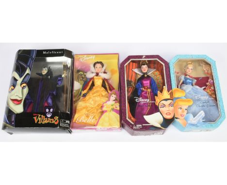 Mattel, Disney Store and Vivid Imaginations four dolls: (1) Mattel Disney Signature Evil Queen (Snow White) doll, BDJ33, 2013