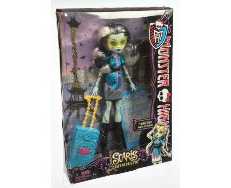 Mattel Monster High Frankie Stein Scaris City of Frights doll, 2012, Y0380, Near Mint to Mint, NRFB, within Fair Plus packagi