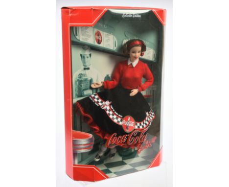 Mattel Barbie Coca Cola Barbie doll, 24637, 1999, Near Mint to Mint (glass is loose from hand), NRFB, within Good Plus packag
