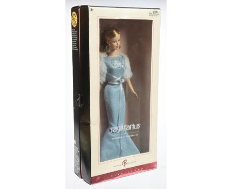 Mattel Barbie Sagittarius Zodiac birth sign doll, C6236, 2004, Pink Label, Near Mint to Mint, NRFB, within Good box (creases 