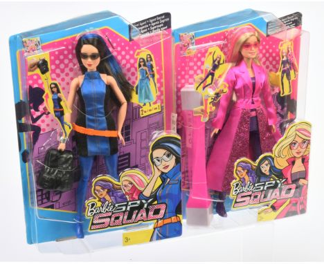 Mattel Barbie Spy Squad secret agent dolls pair: (1) DHF08, 2015; (2) DHF17, 2015; Near Mint to Mint, NRFB, within Excellent 