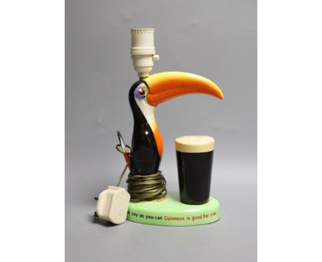 A Carltonware Guinness toucan lamp