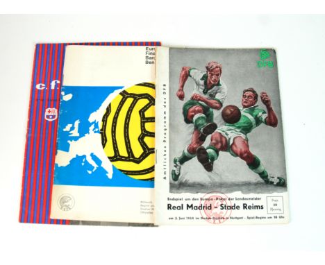 Real Madrid v. Stade Reims European Cup Final, match programme, 3/6/59 Barcelona v. Benfica, European Cup Final, match progra
